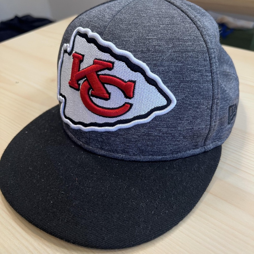 Kansas City Chiefs Hat‎ Cap Snap Back Mens One Size Gray Football New Era 9FIFTY